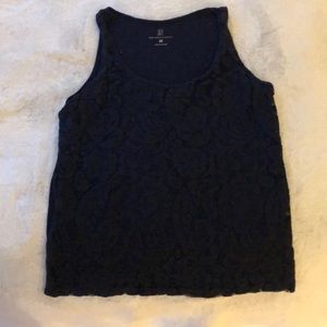 New York & Company Navy Blue Tank Top